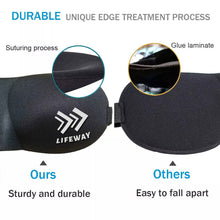 LIFEWAY Sleep Mask for Men & Women - 3D Eye Mask with Ear Plugs and Travel Pouch